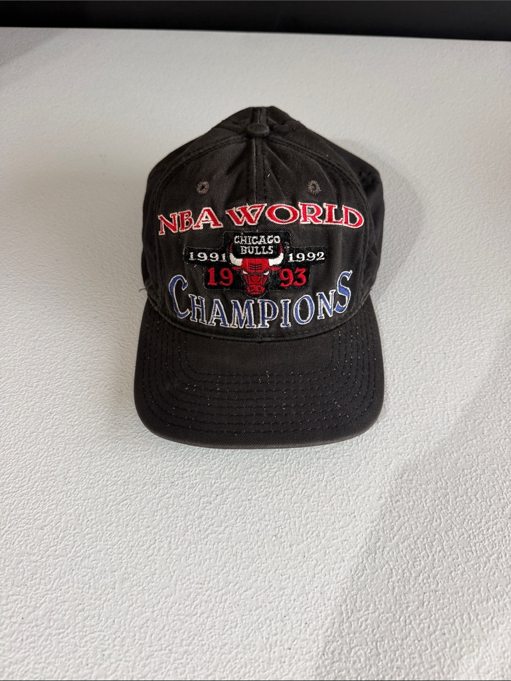 Chicago Bulls 1991-93 NBA World Champions Black Snapback Cap